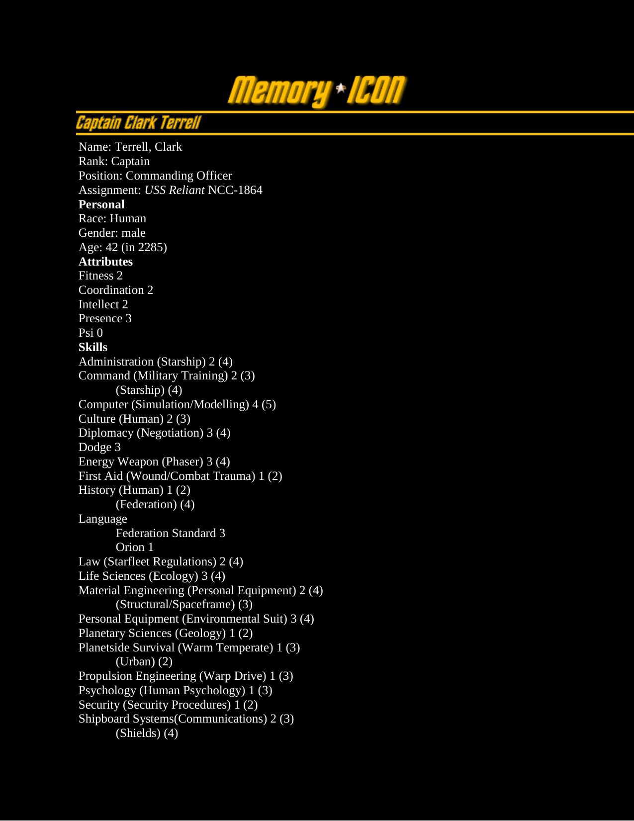 Star Trek 23rd Century Characters by Rick