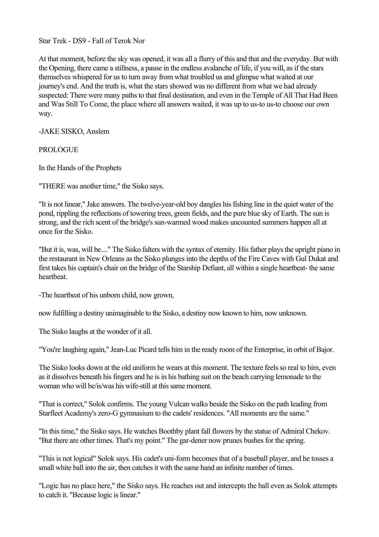 Star Trek Deep Space 9 Millenium 01The Fall of Terok Nor by Unknown