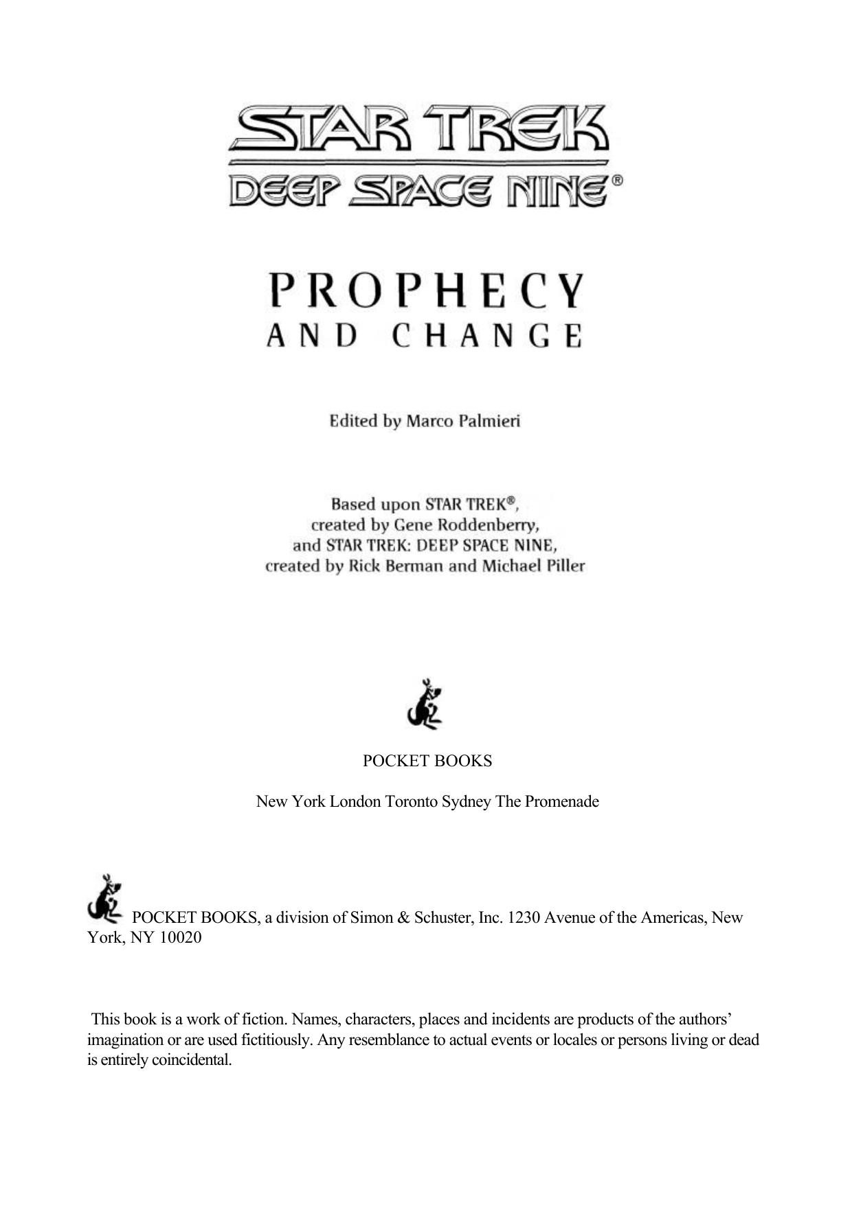 Star Trek Deep Space 9 Prophecy And Change by Unknown