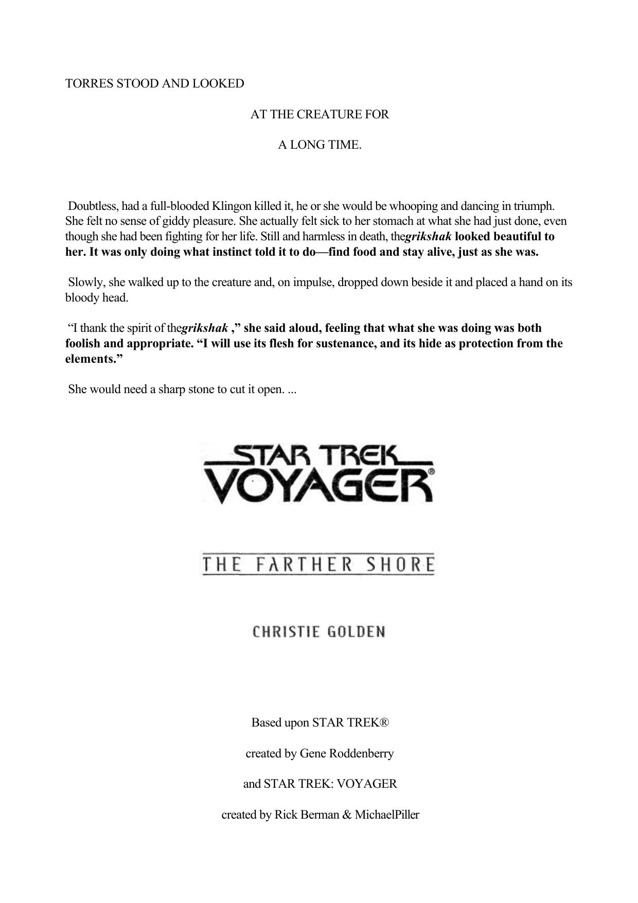 Star Trek Voy Homecoming Book Two The Farther Shore by Unknown