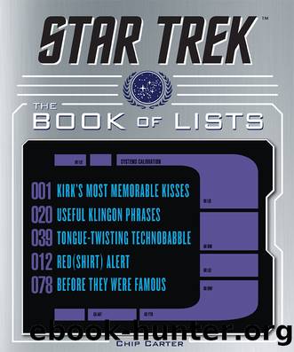 Star Trek: The Book of Lists by Chip Carter