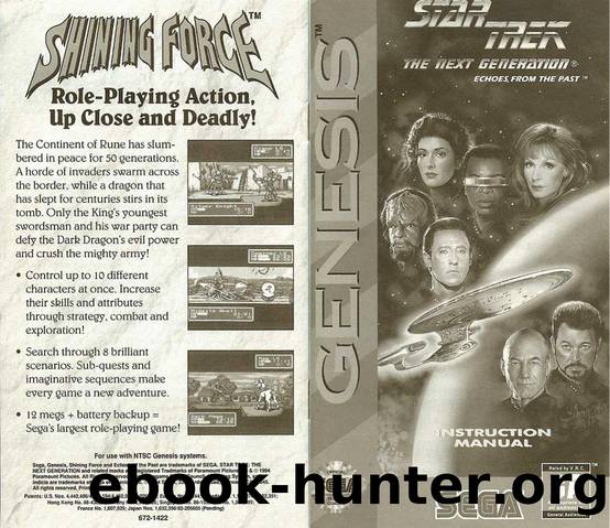 Star Trek: The Next Generation - Echoes from the Past Manual by The Next Generation (U) (REV01)