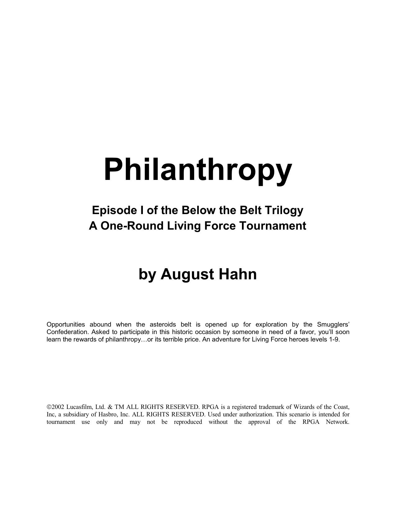 Star Wars - Living Force - LFA211 - Below the Belt - Episode I by Philanthropy