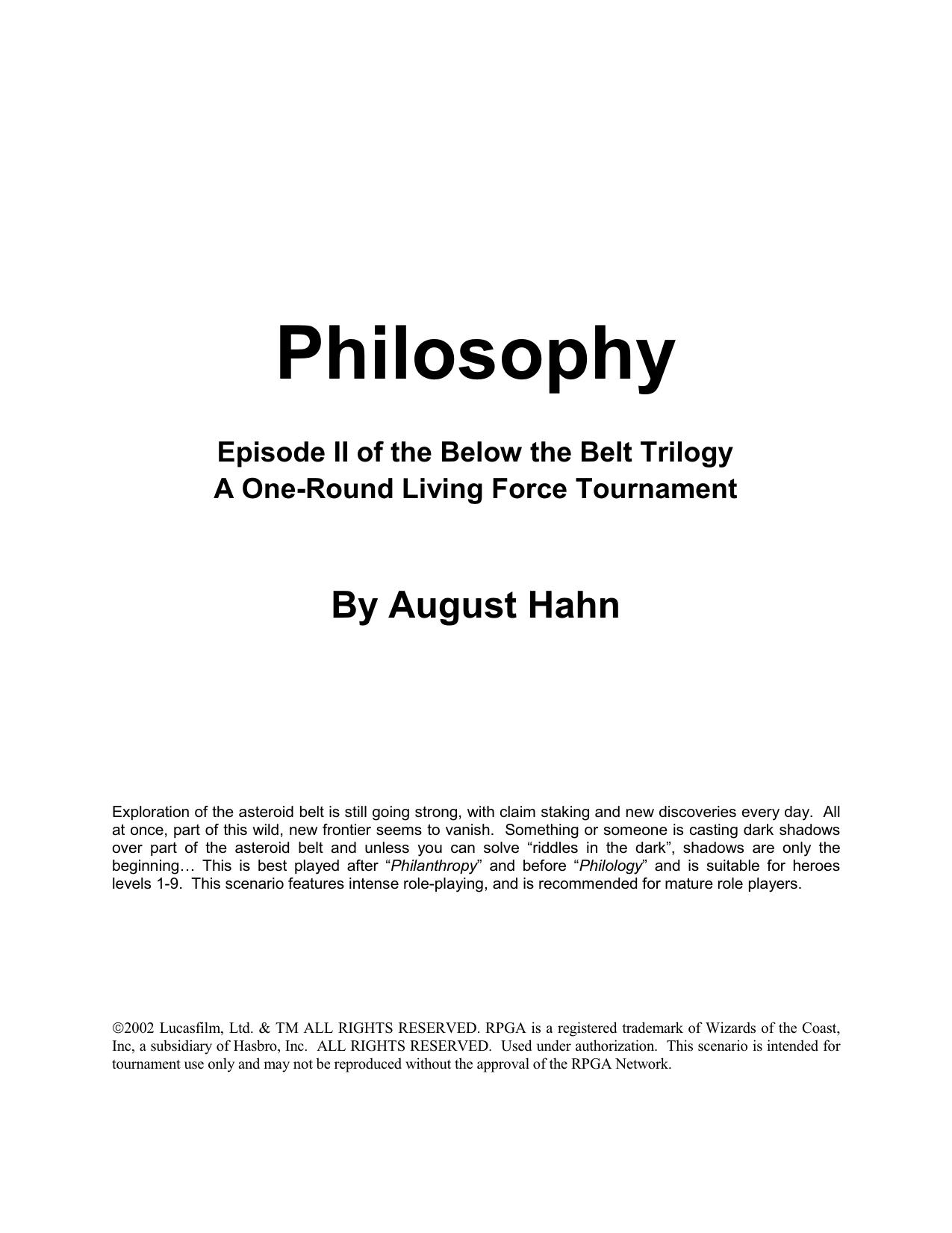 Star Wars - Living Force - LFA212 - Below the Belt - Episode II by Philosophy