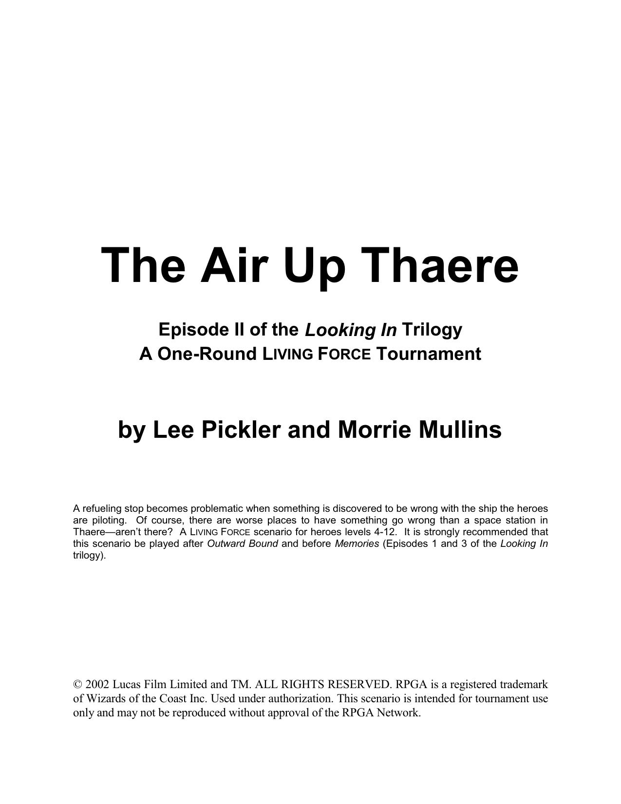 Star Wars - Living Force - LFA216 - Looking In - Episode II by The Air Up Thaere