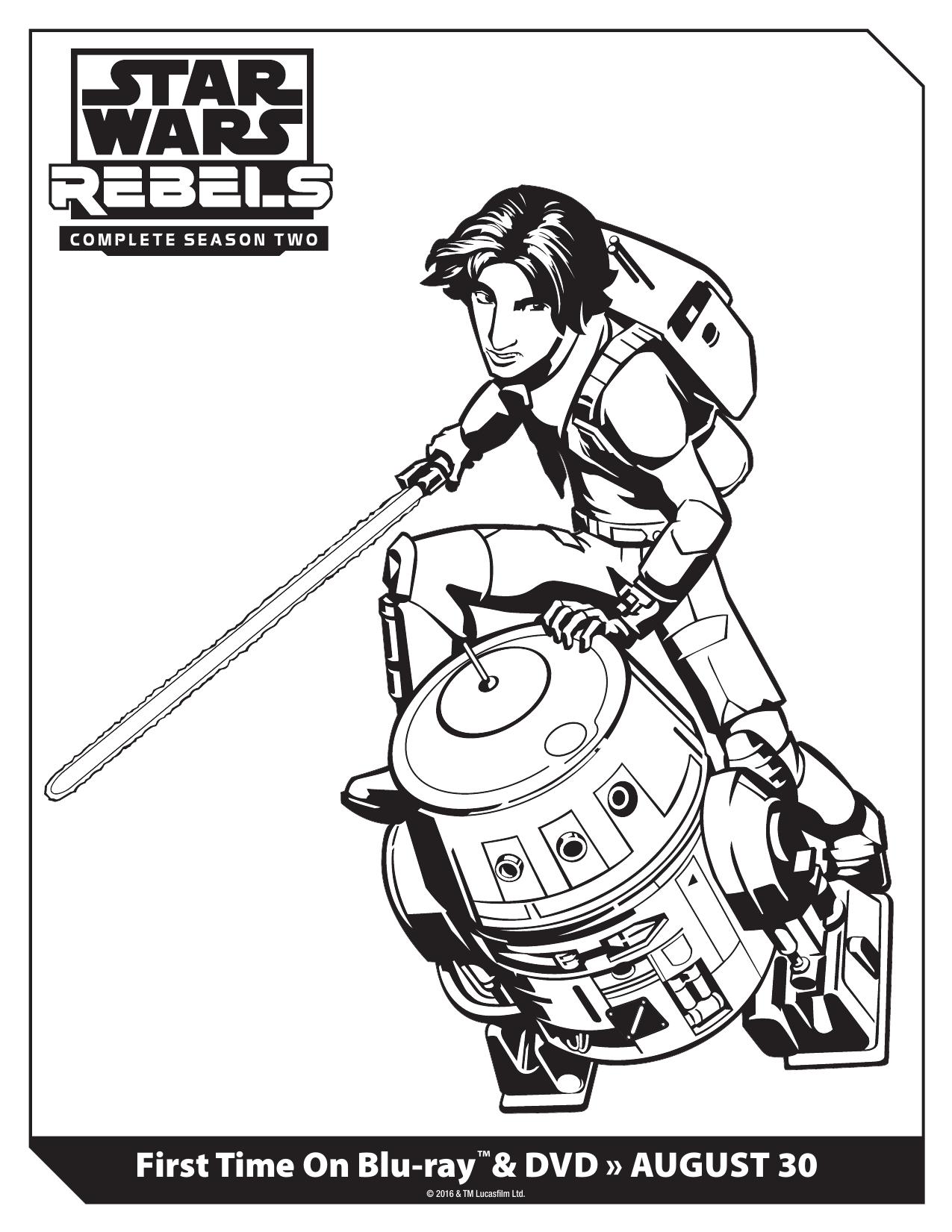 Star Wars Rebels Season Two Coloring Sheets Printable Activity by Unknown