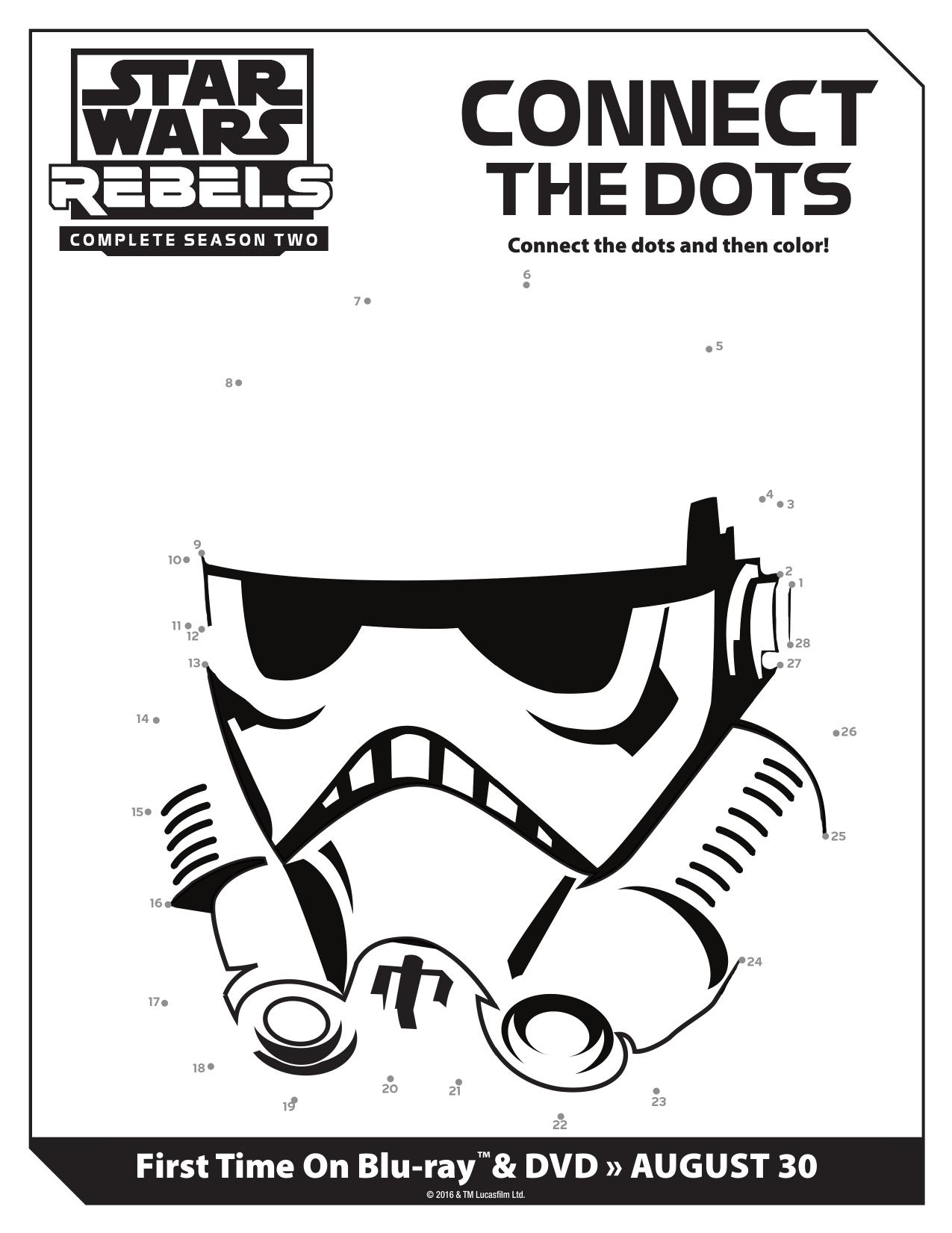 Star Wars Rebels Season Two Connect The Dots Printable Activity by Unknown