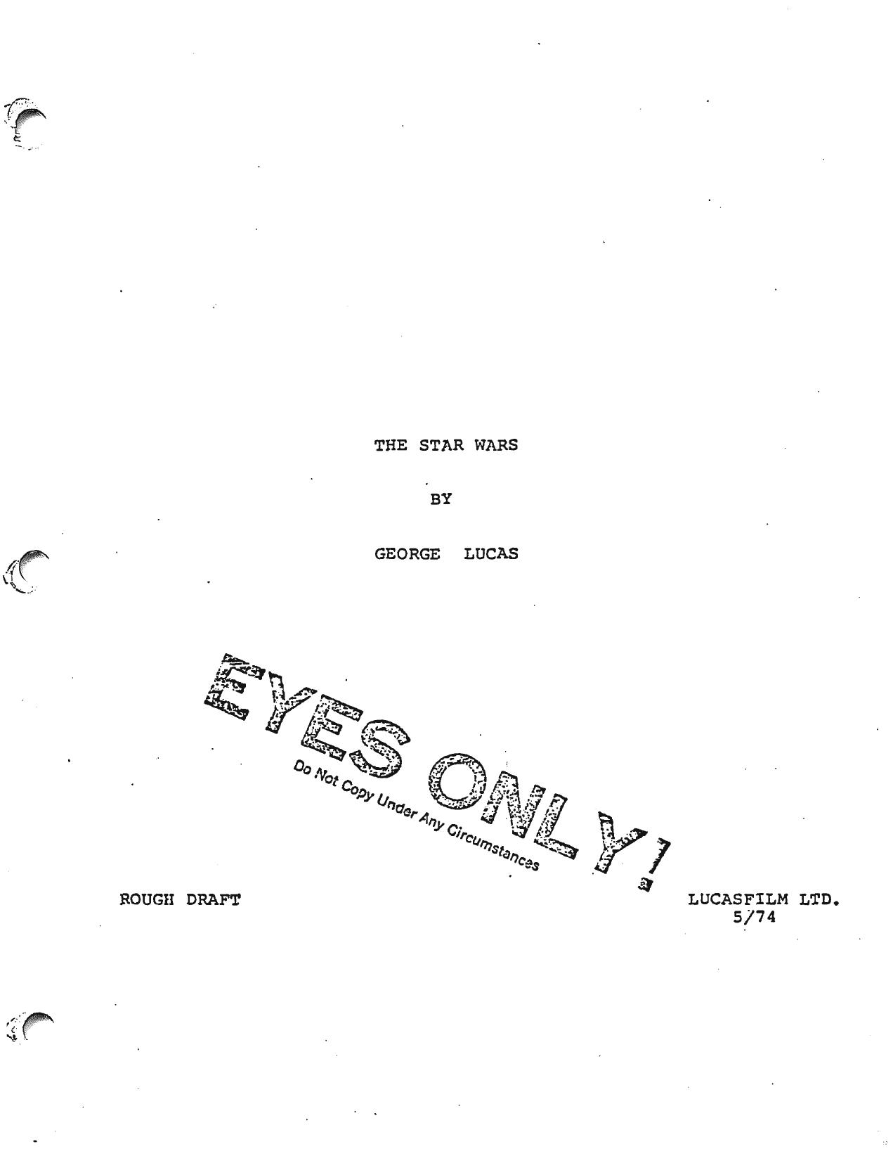 Star Wars The by Rough Draft