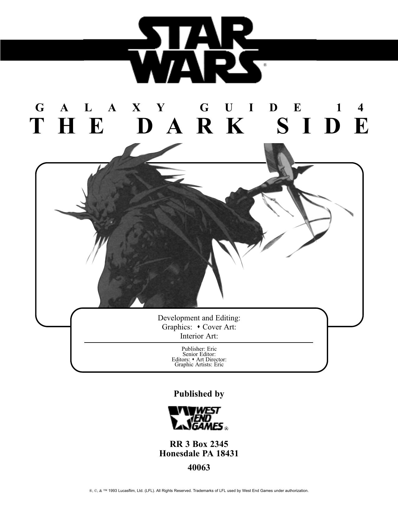 Star wars Galaxy guide 14 by Dark side