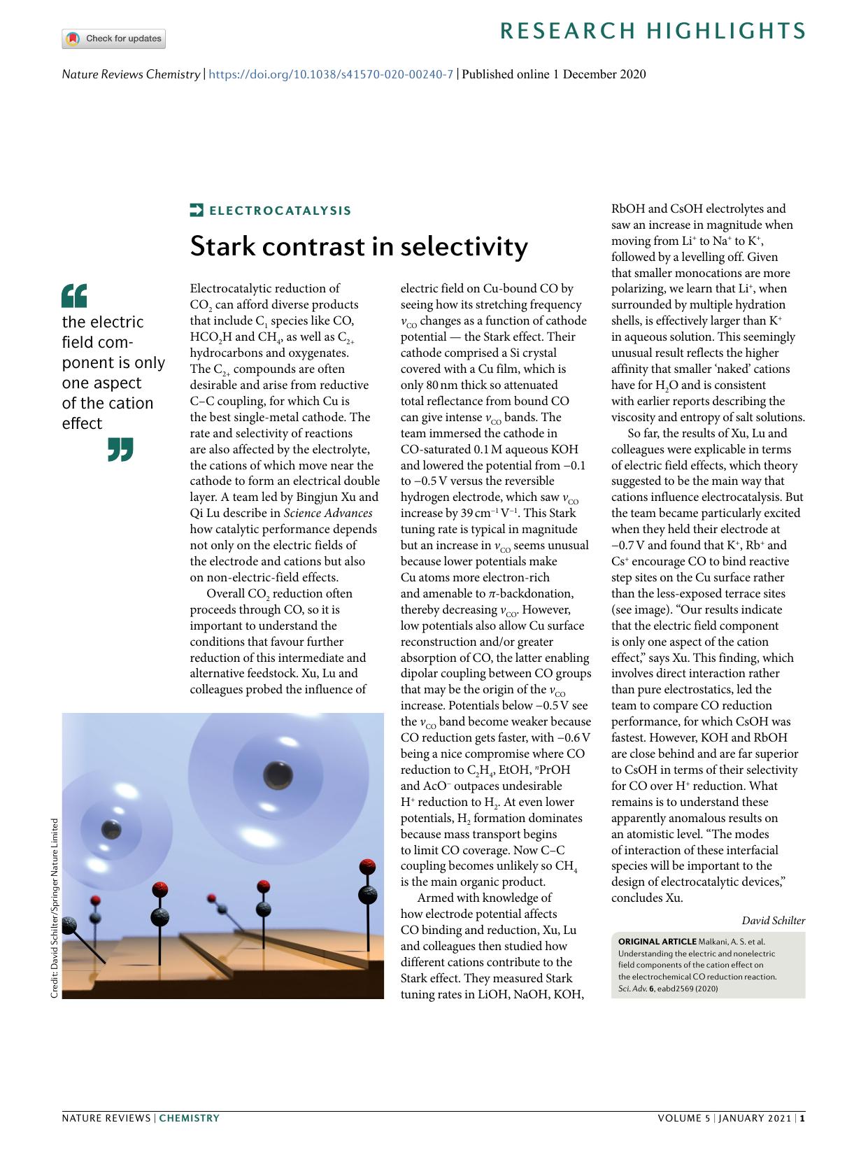 Stark contrast in selectivity by David Schilter