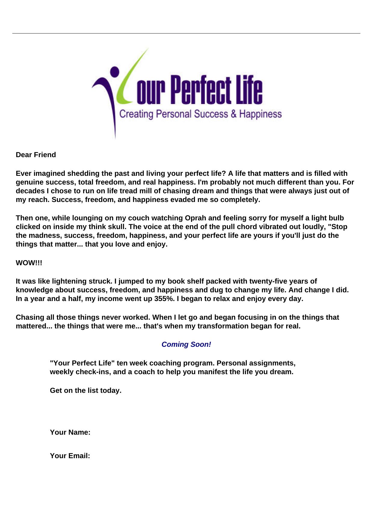 Start Living Your Perfect Life. by Best of Kuszter's Collection