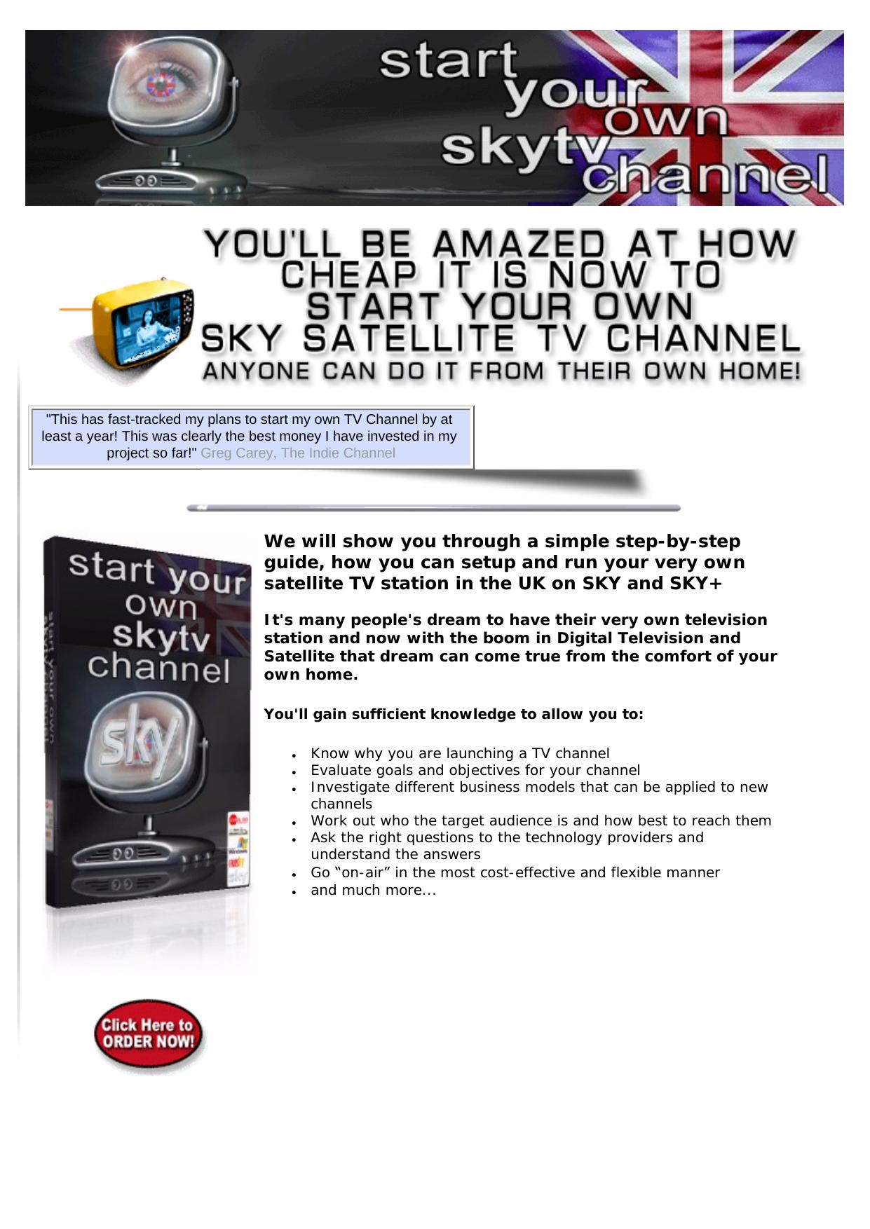 Start Your Own Real Sky Tv Channel. by Best of Kuszter's Collection