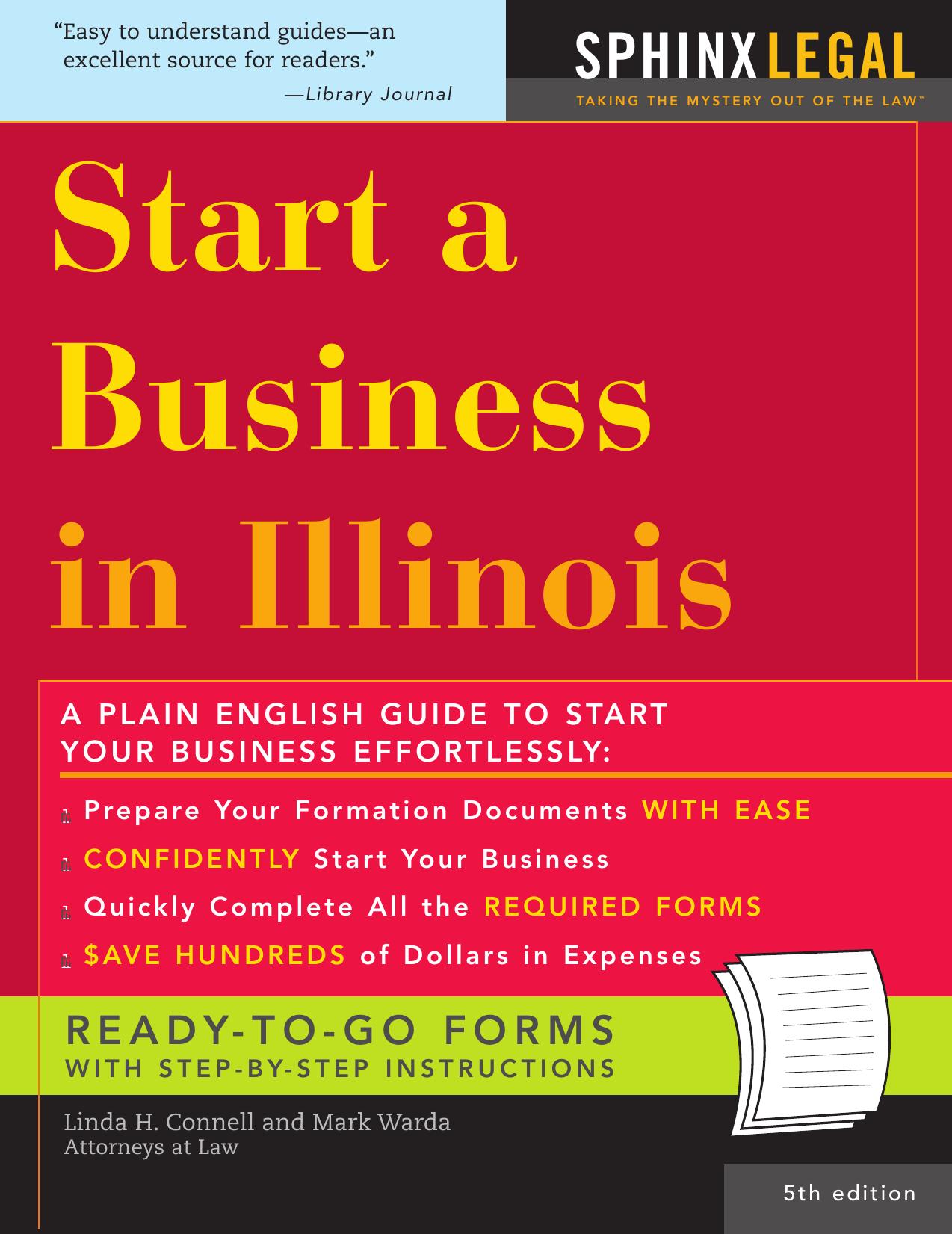 Start a Business in Illinois, 5E by Warda Connel