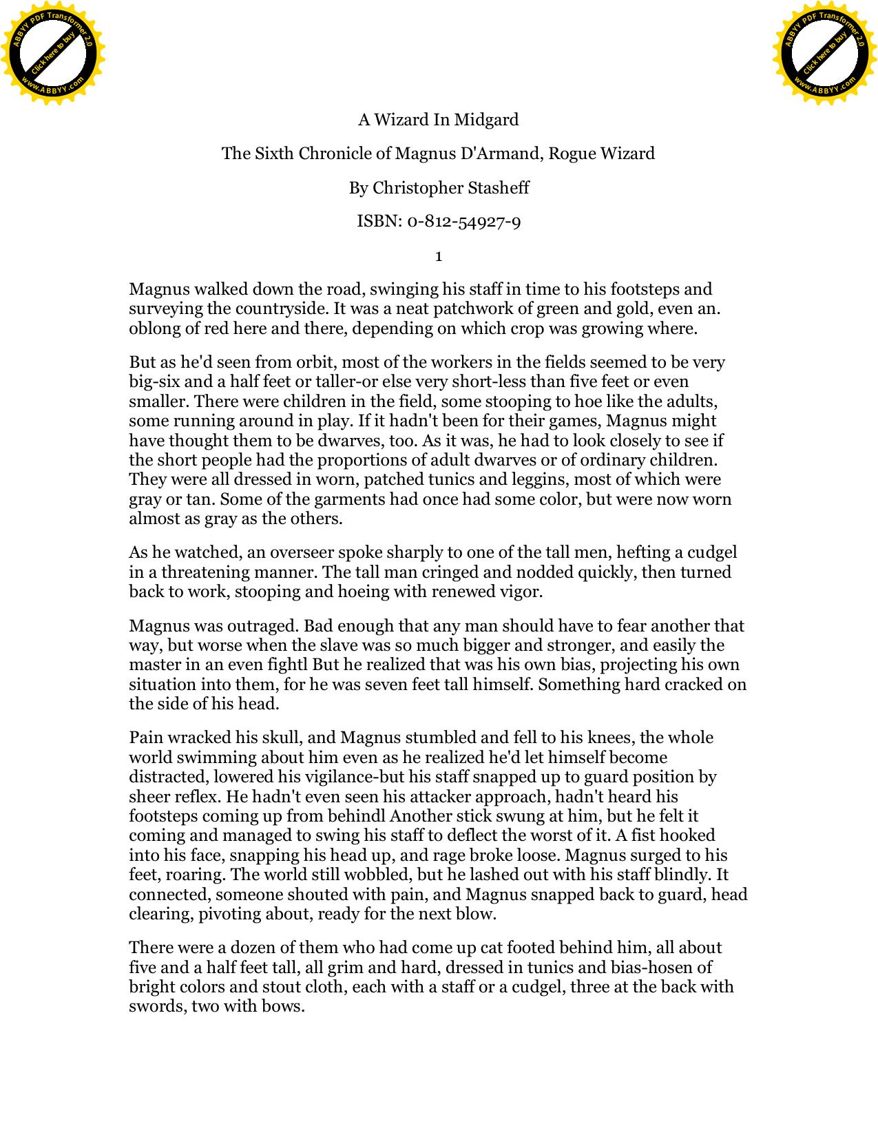 Stasheff, Christopher - Rogue Wizard 07 - A Wizard in Midgard by Stasheff Christopher