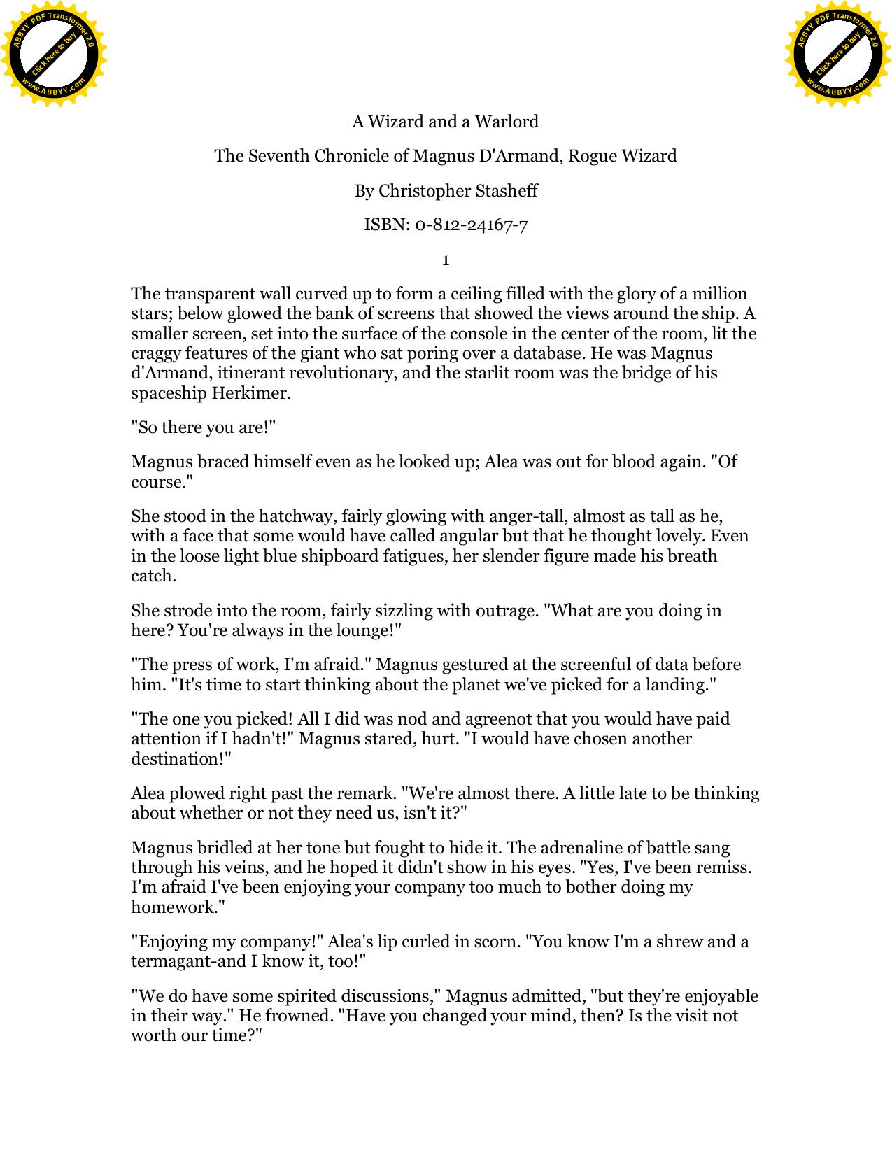 Stasheff, Christopher - Rogue Wizard 08 - A Wizard and a Warlord by Stasheff Christopher