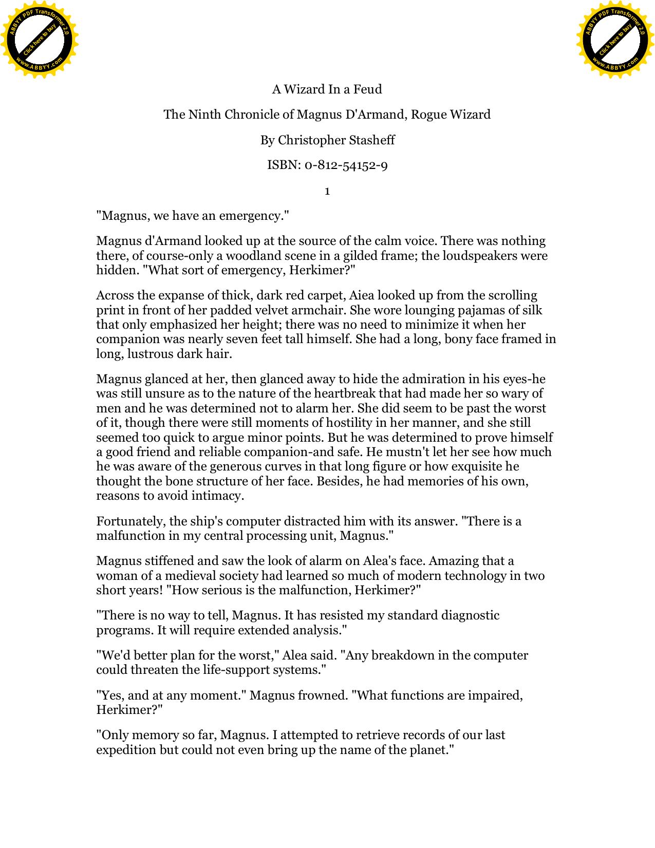 Stasheff, Christopher - Rogue Wizard 10 - A Wizard in a Feud by Stasheff Christopher