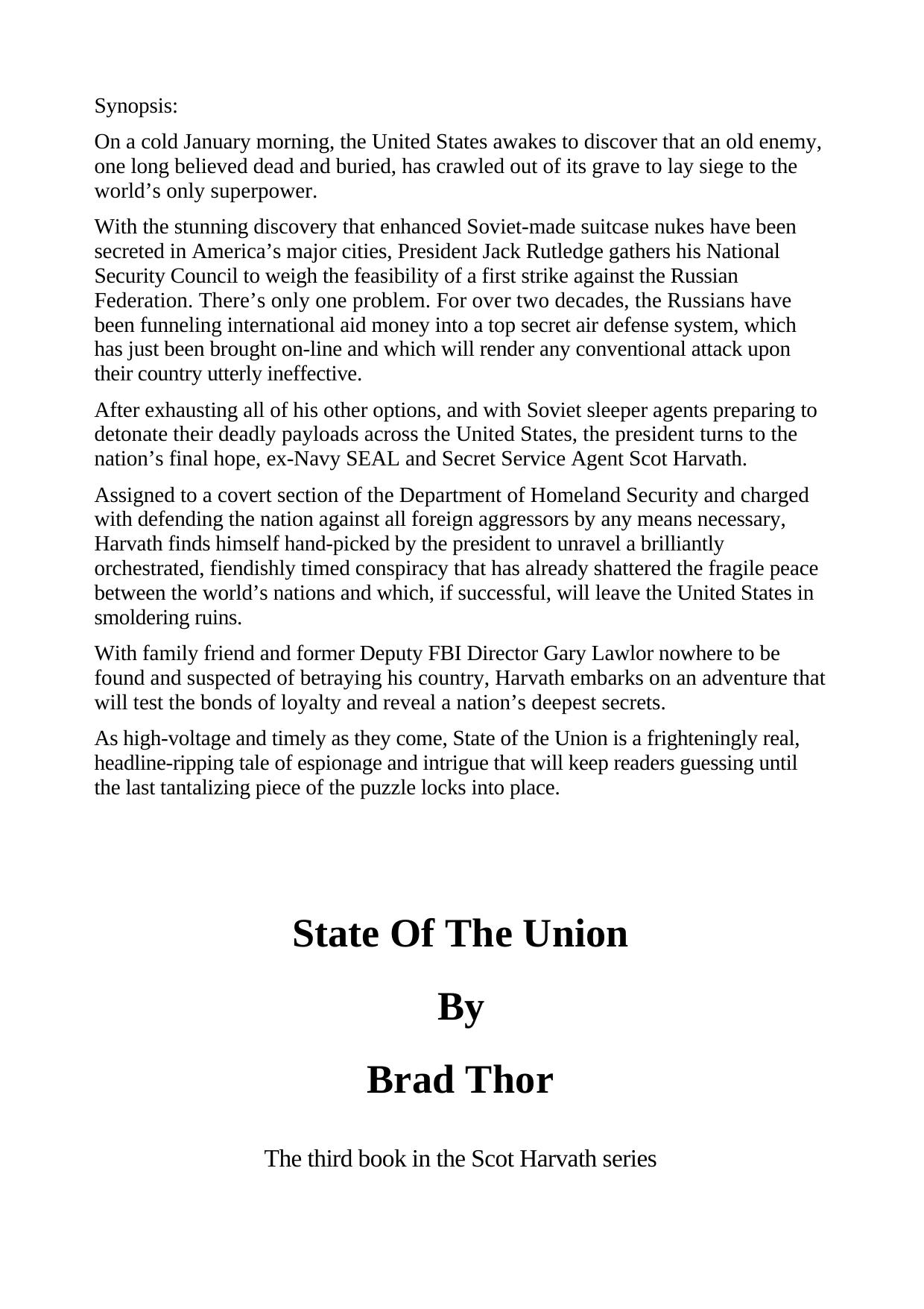 State of the Union by Brad Thor
