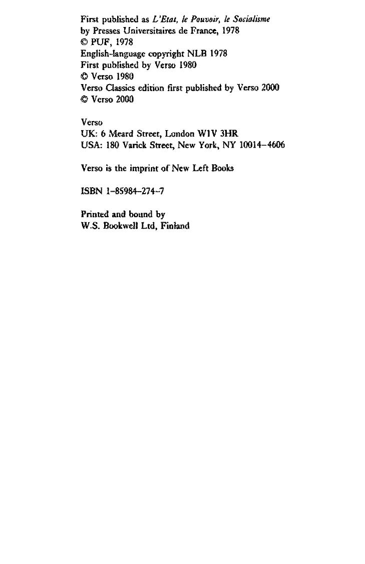 State, Power, Socialism by Nicos Poulantzas