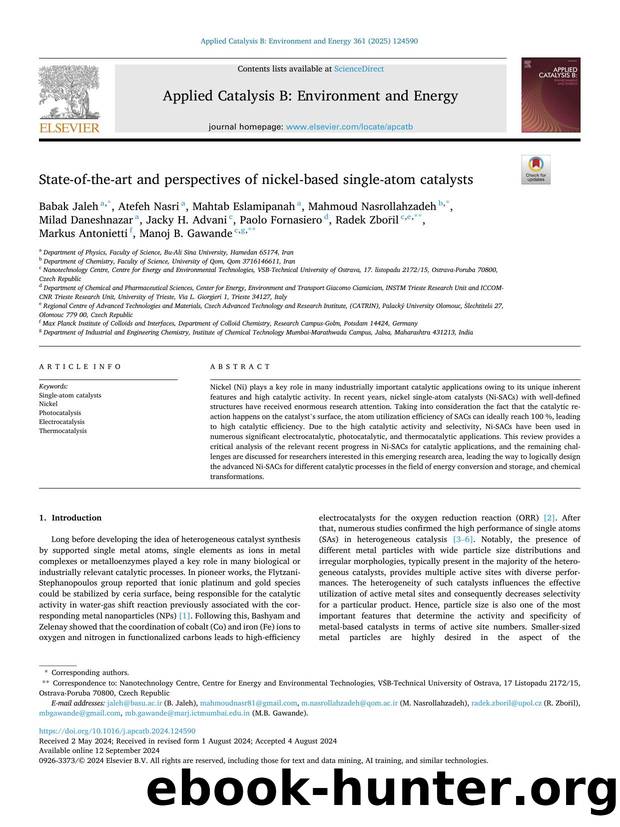 State-of-the-art and perspectives of nickel-based single-atom catalysts by unknow