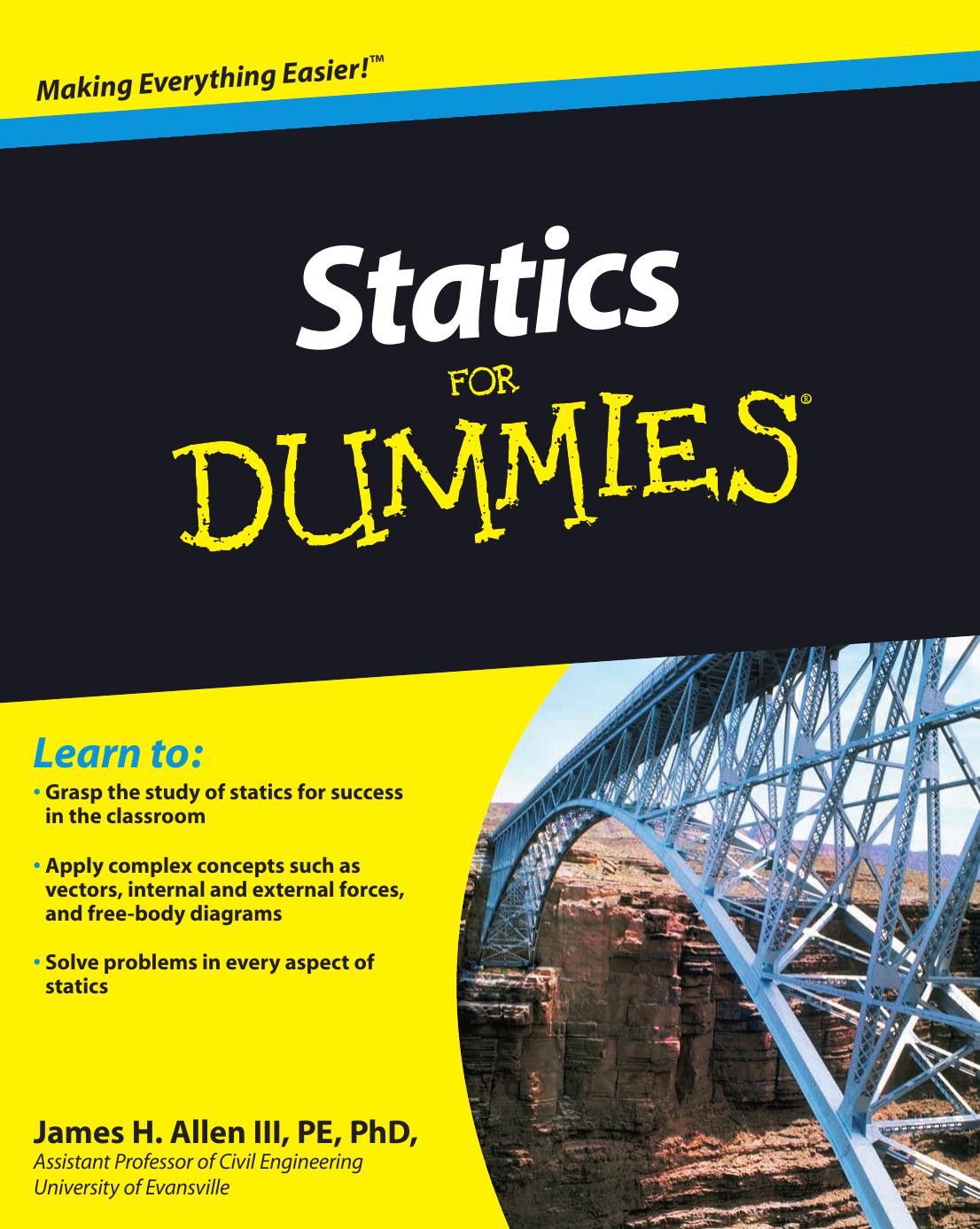 Statics for dummies Description based on print version record. - Includes index by Allen James H