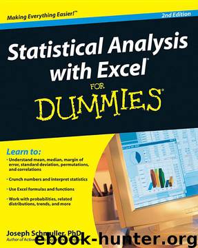 Statistical Analysis With Excel for Dummies by Joseph Schmuller