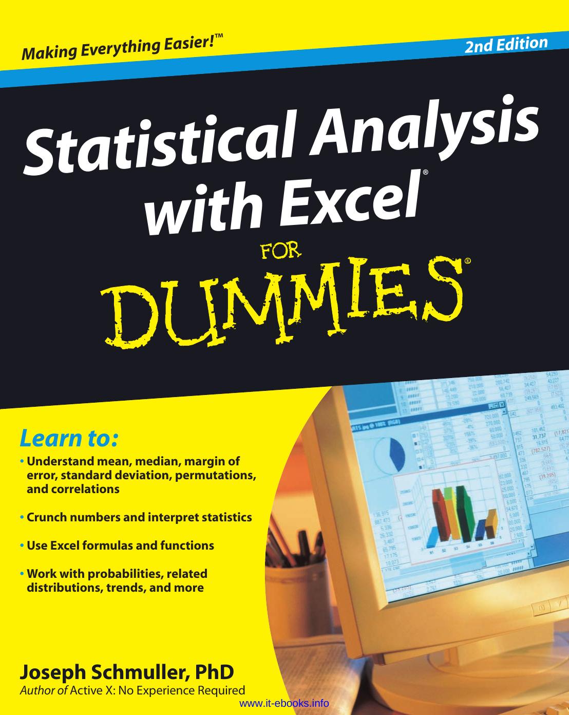 Statistical Analysis with Excel For Dummies, 2nd Edition by Unknown