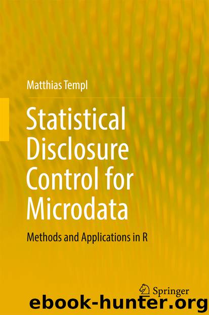 Statistical Disclosure Control for Microdata by Matthias Templ