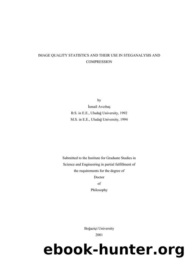 Statistical Evaluation of Image Quality Measures by Ýsmail Avcýbaþ