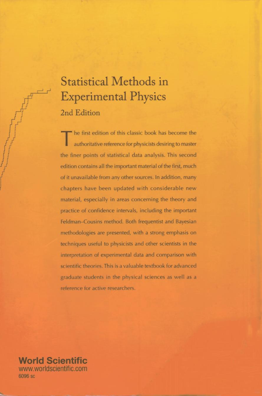 Statistical methods in experimental physics by James Frederick