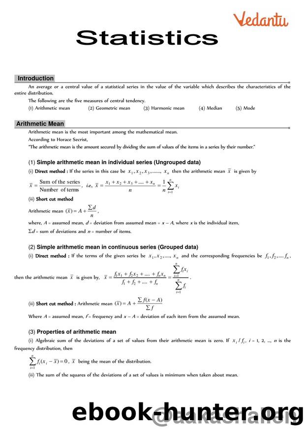 Statistics -Theory Notes by Swati