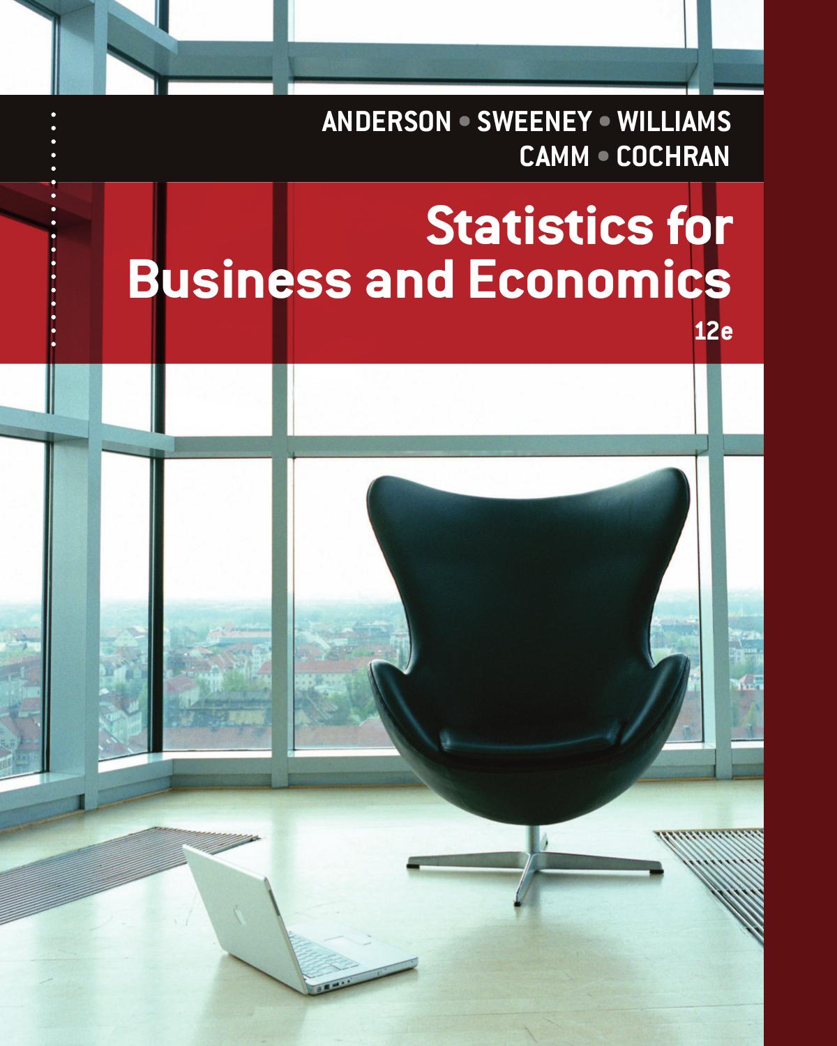 Statistics for Business and Economics, 12 edition by Unknow