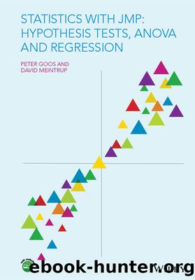 Statistics with JMP: Hypothesis Tests, ANOVA and Regression by Peter Goos & David Meintrup