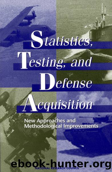 Statistics, Testing, and Defense Acquisition: New Approaches and Methodological Improvements by Panel on Statistical Methods for Testing & Evaluating Defense Systems