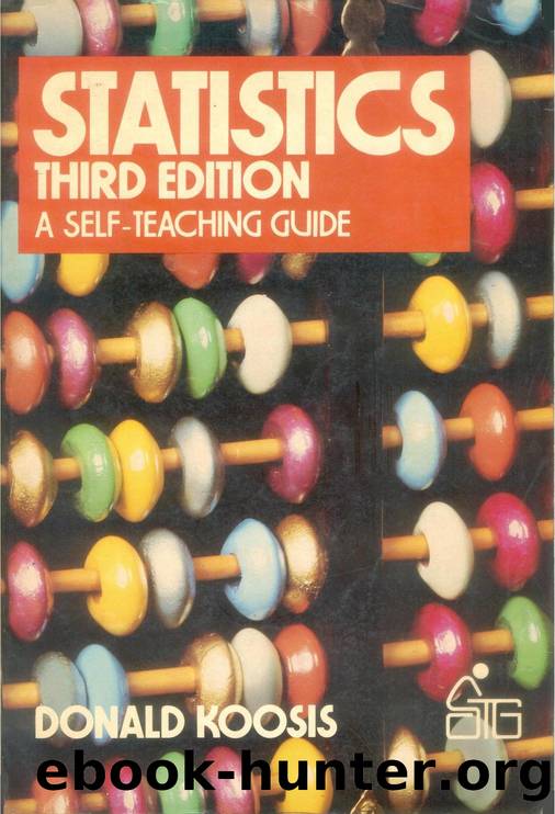 Statistics: A Self-teaching Guide (3rd Ed.) by Donald Koosis