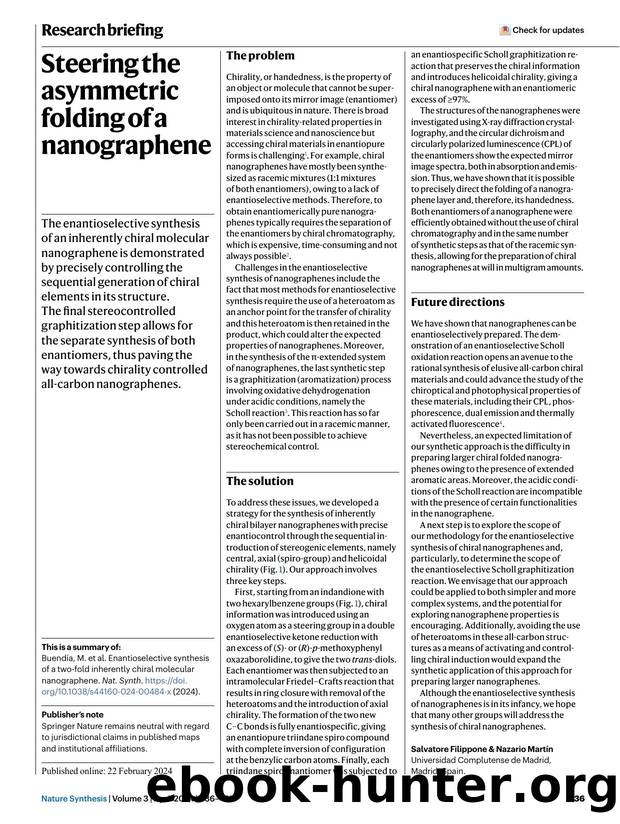 Steering the asymmetric folding of a nanographene by Unknown