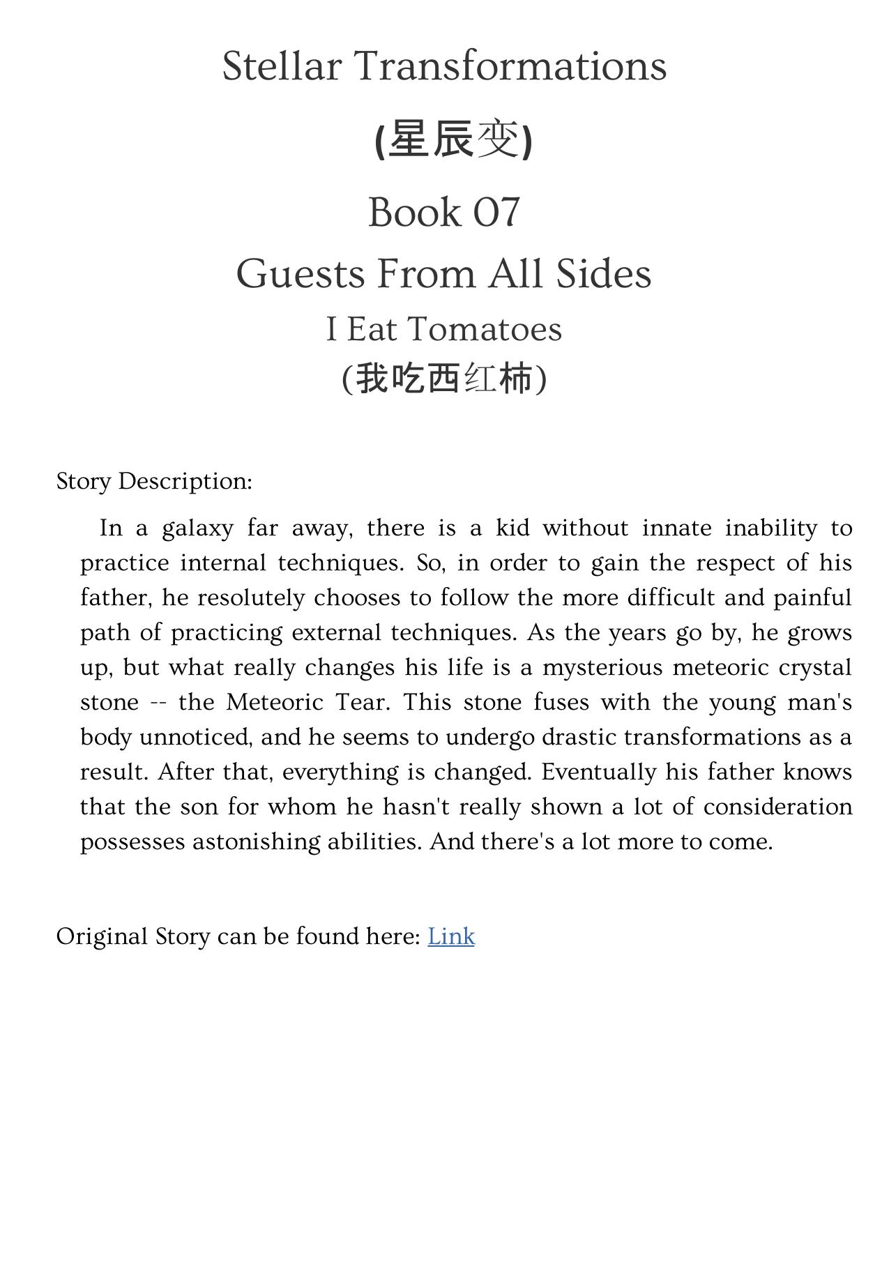 Stellar Transformations - Book 07 - Guests From All Sides by I Eat Tomatoes