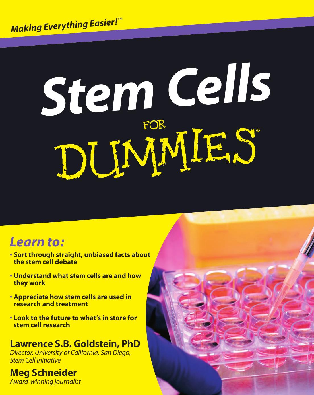 Stem Cells For Dummies by Lawrence S.B. Goldstein Meg Schneider
