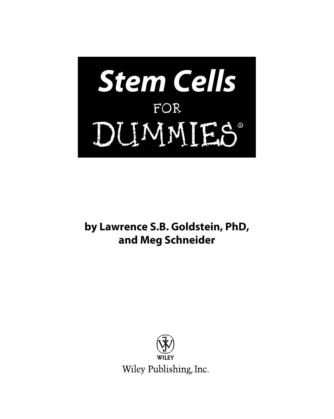Stem Cells for Dummies by 4<8=8AB@0B>@