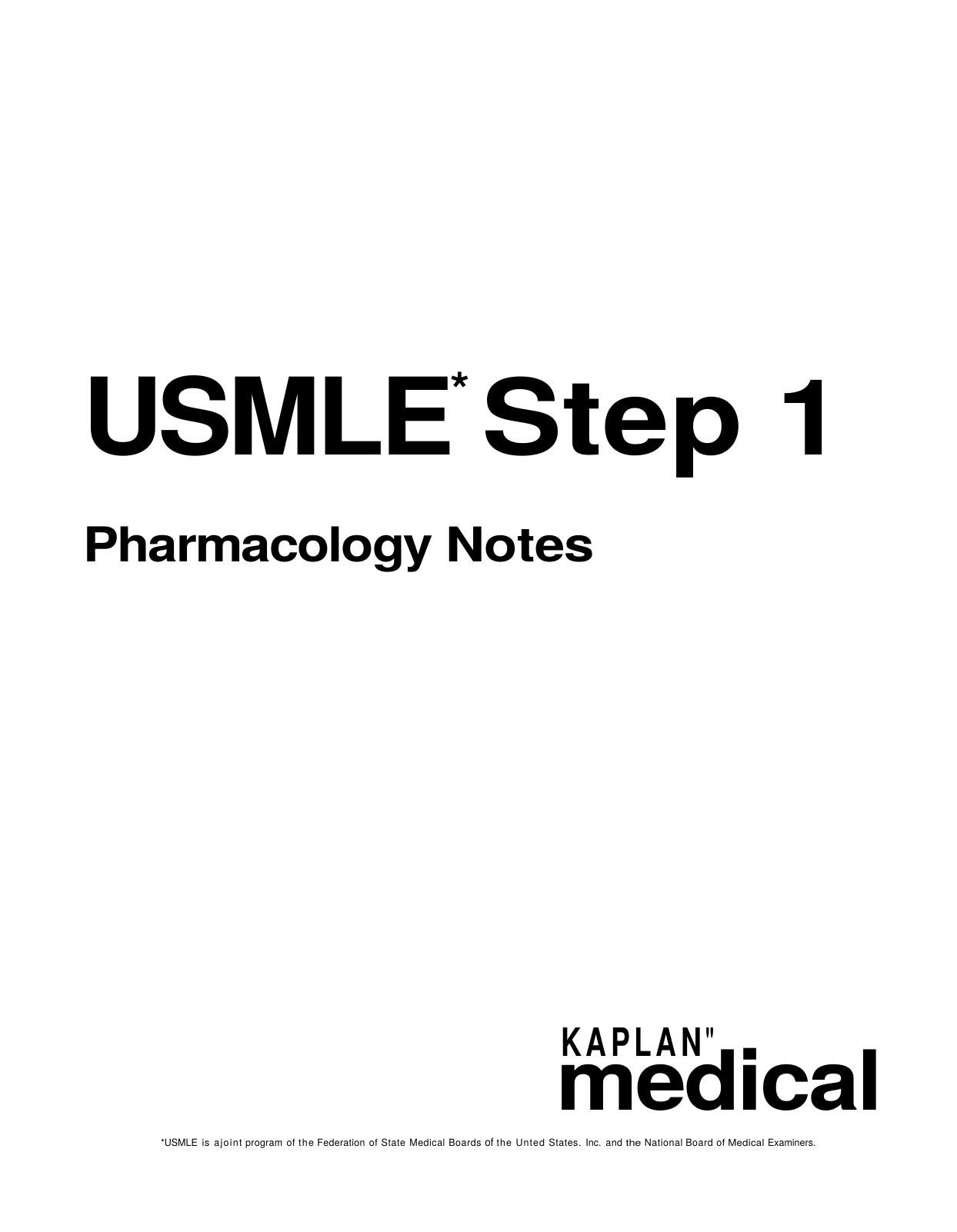 Step 1 Pharmacology by Pharmacology