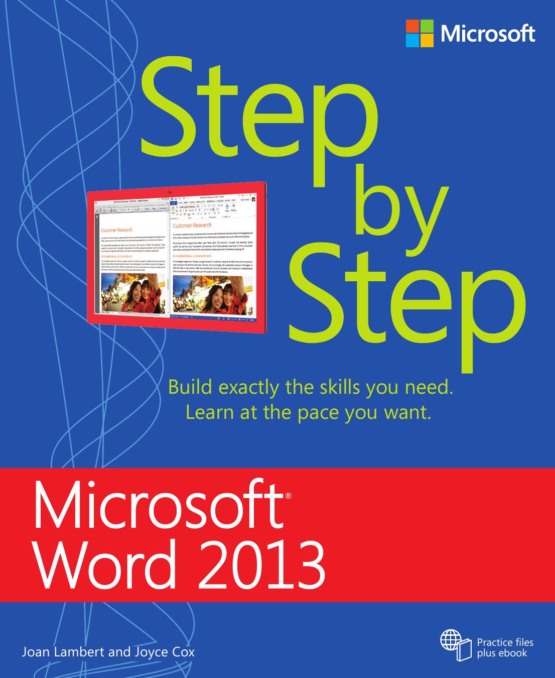 Step by step Microsoft Word 2013 by Joan Lambert and Joyce Cox