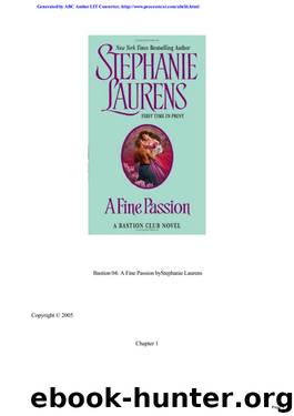 Stephanie Laurens - Bastion Club 04 by A Fine Passion