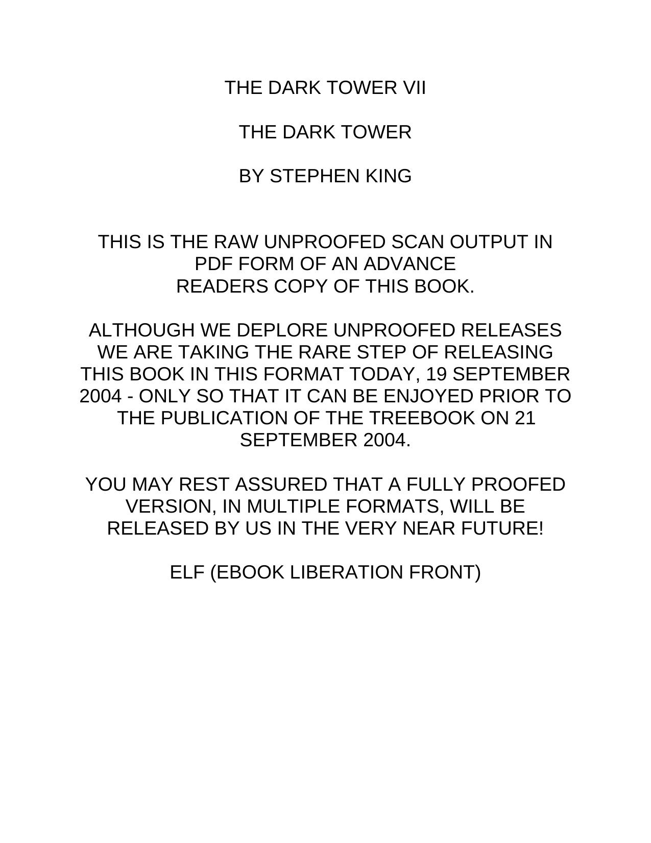 Stephen King - The Dark Tower 7 by The Dark Tower