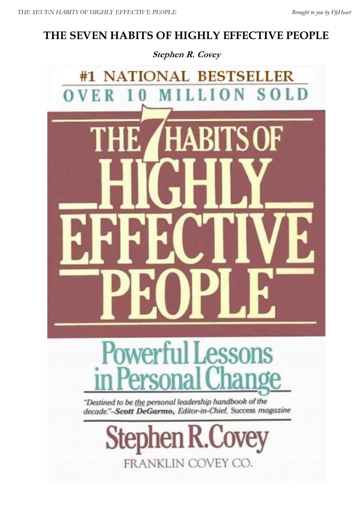 Stephen R. Covey - The 7 Habits of Highly Eff People.pdf by BBMUKHERJEE