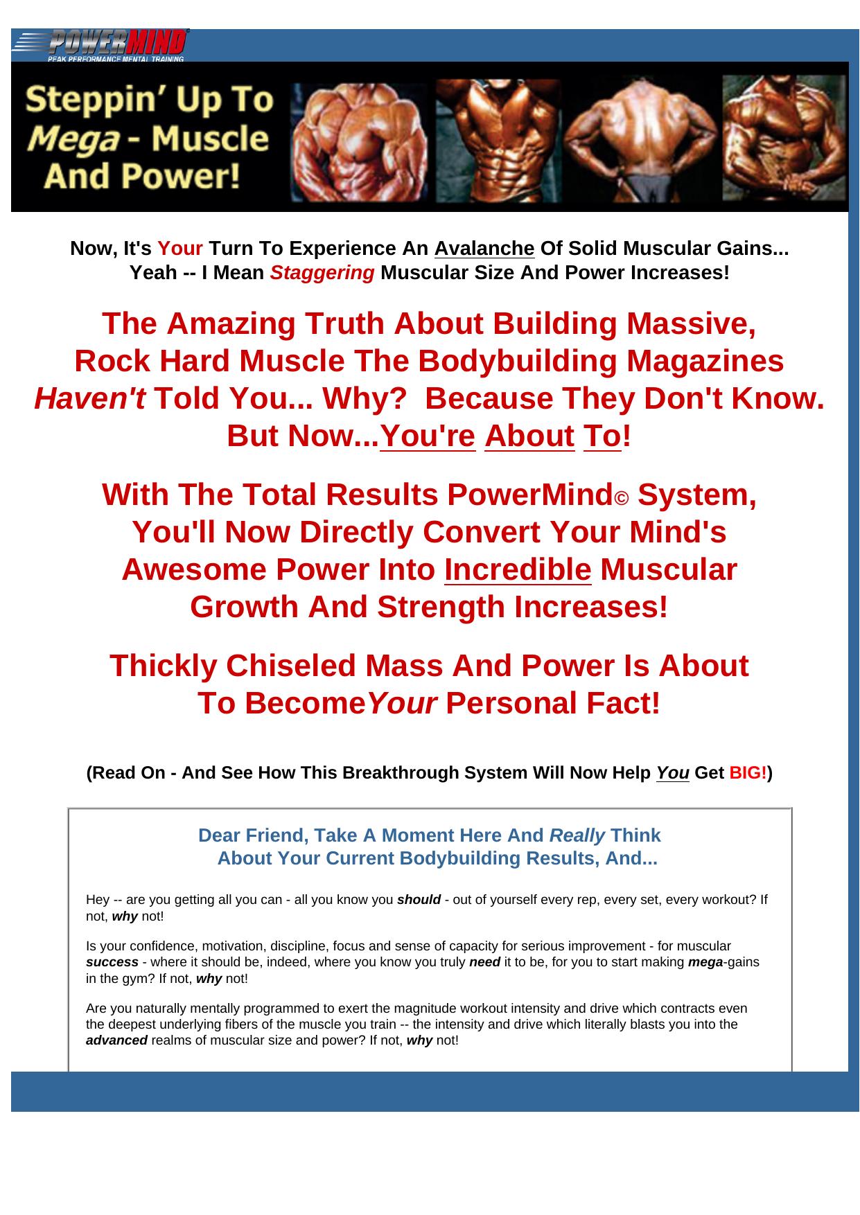 Steppin Up To Mega-Muscle And Power! by Best of Kuszter's Collection