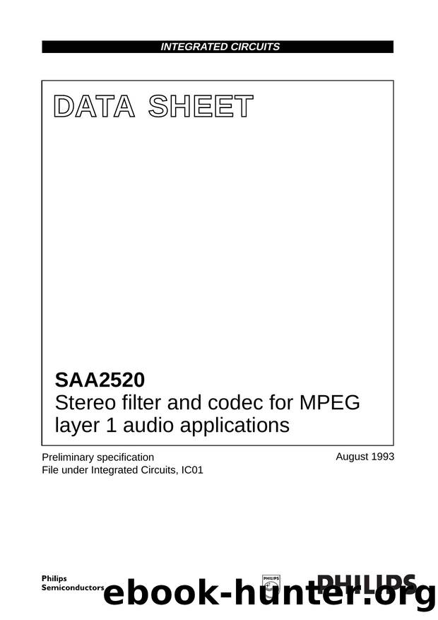 Stereo filter and codec for MPEG layer 1 audio applications by Philips Semiconductors