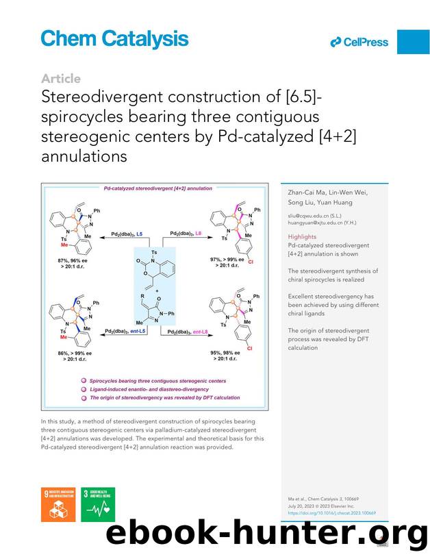 Stereodivergent construction of [6.5]-spirocycles bearing three contiguous stereogenic centers by Pd-catalyzed [4+2] annulations by Zhan-Cai Ma