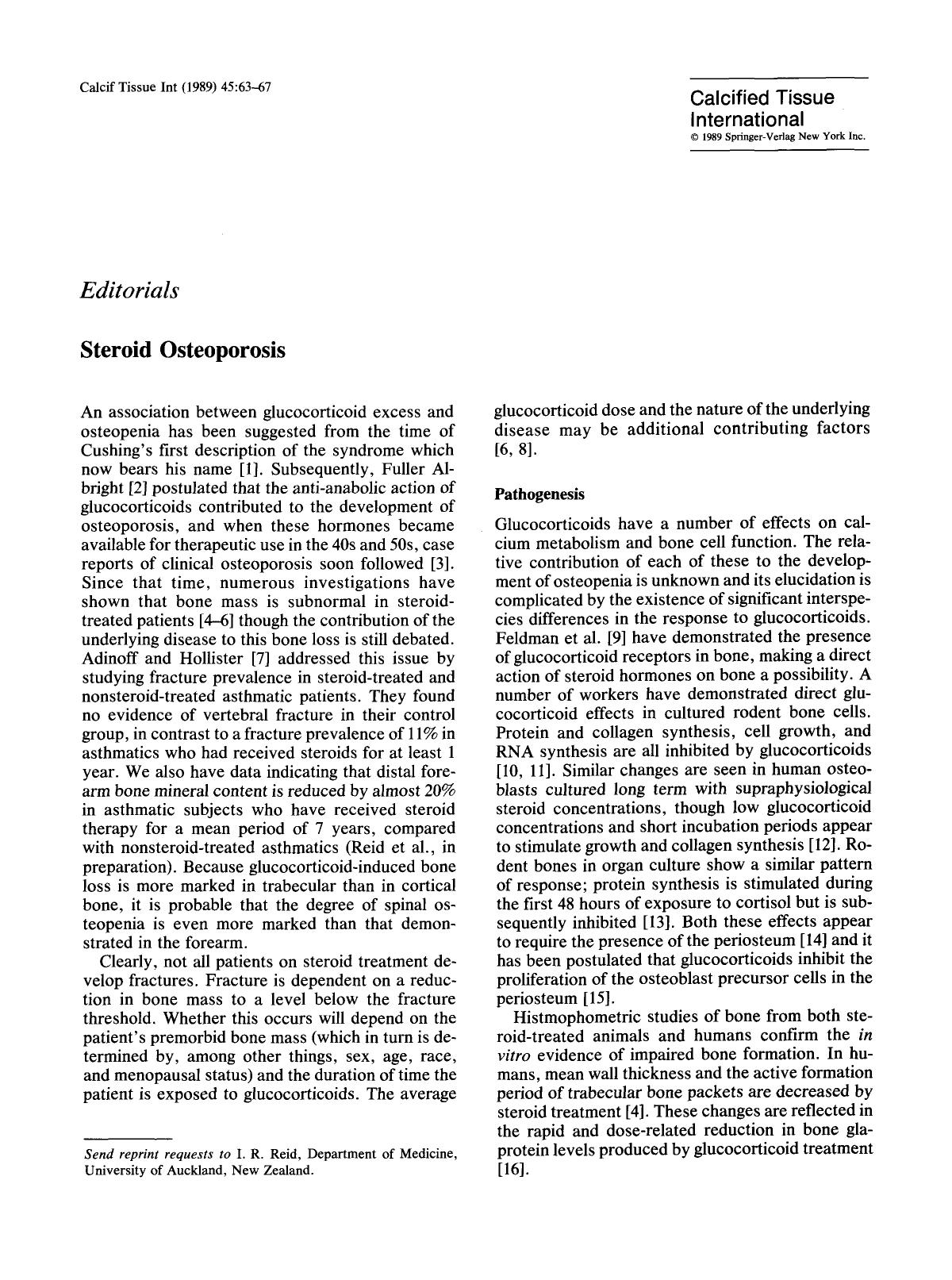 Steroid osteoporosis by Unknown