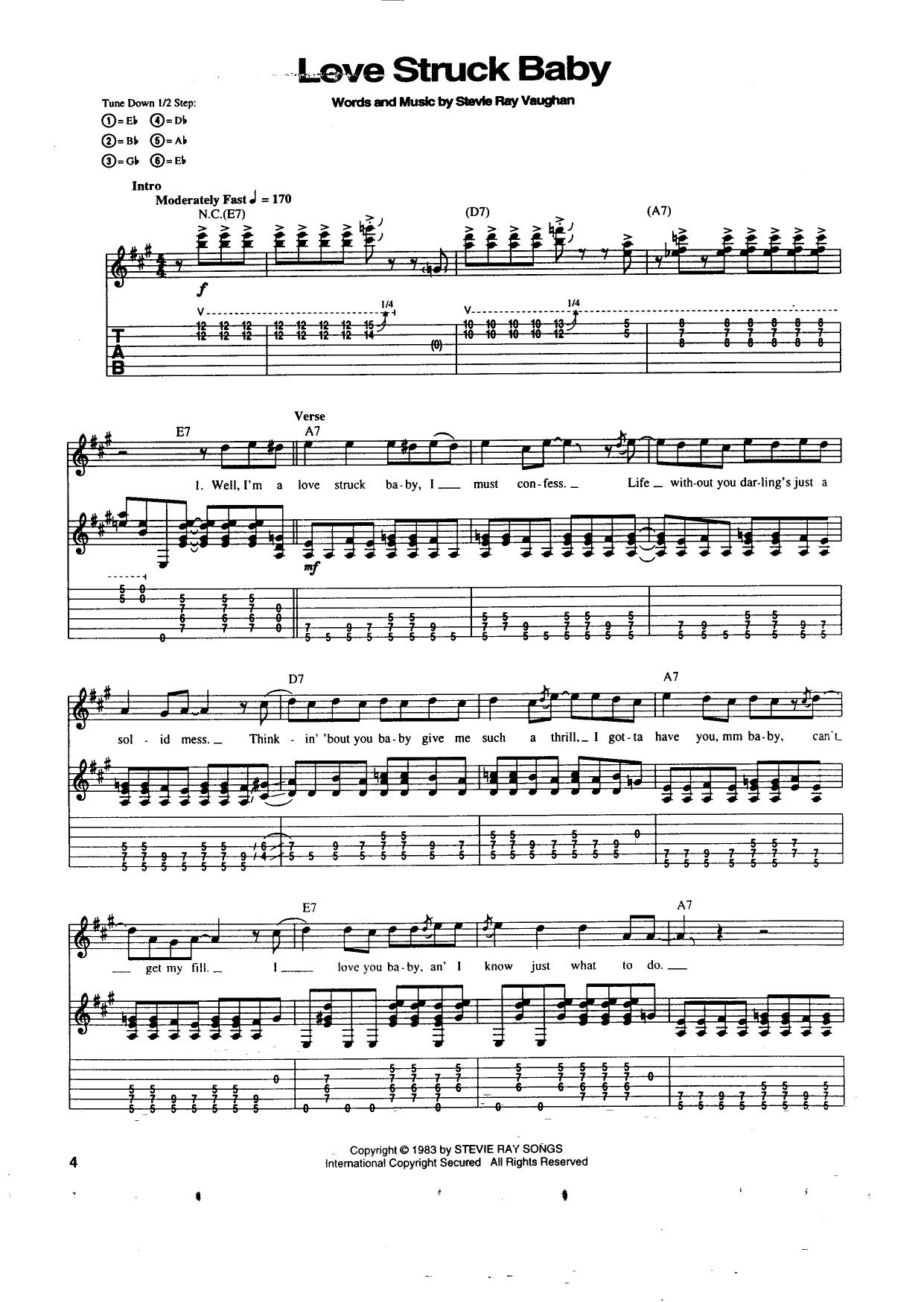 Stevie Ray Vaughan by Texas Flood (guitar songbook)