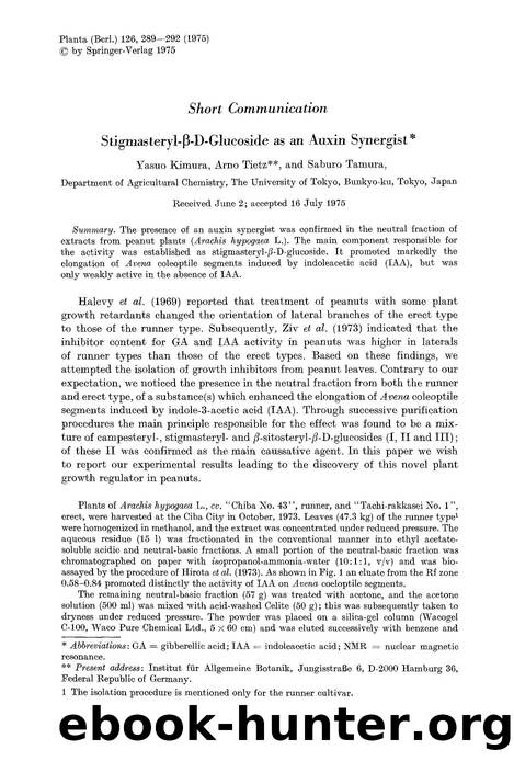 Stigmasteryl-β-D-glucoside as an auxin synergist by Unknown