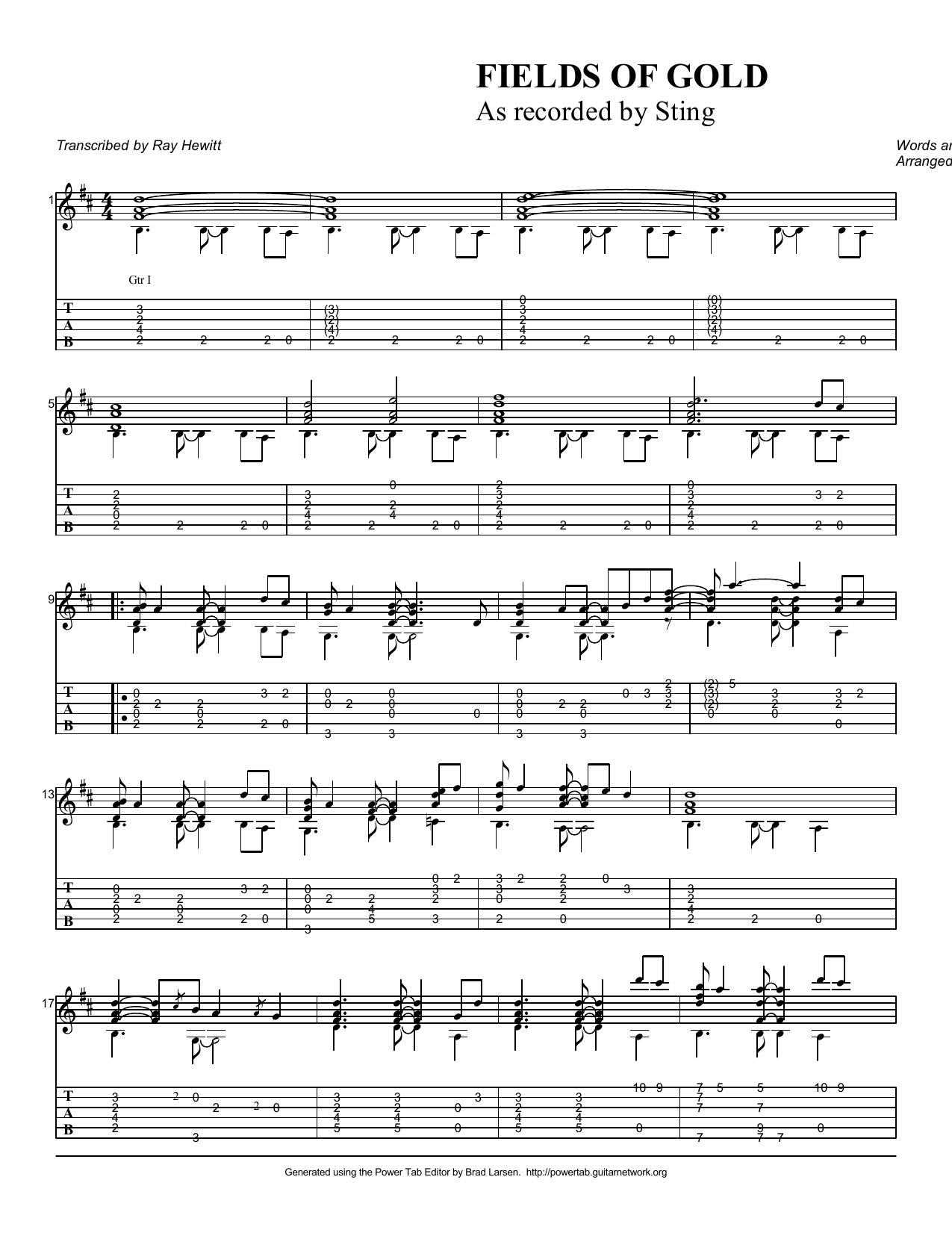 Sting - Fields Of Gold.ptb by princess